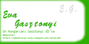 eva gasztonyi business card